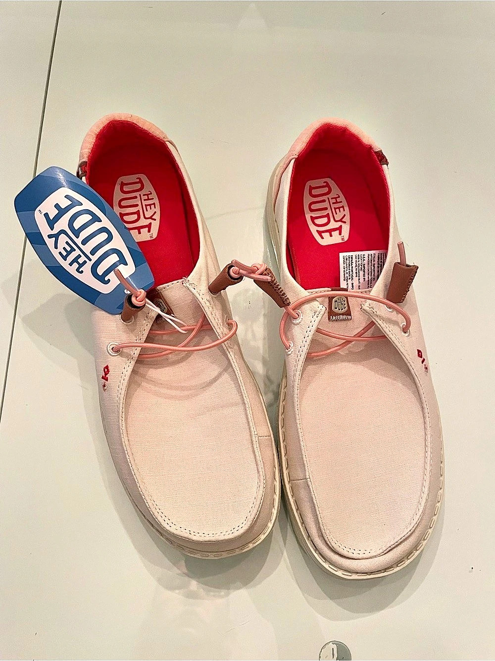 HEY DUDE Wendy Chambray Boho Women's Pink Sneakers US 11
